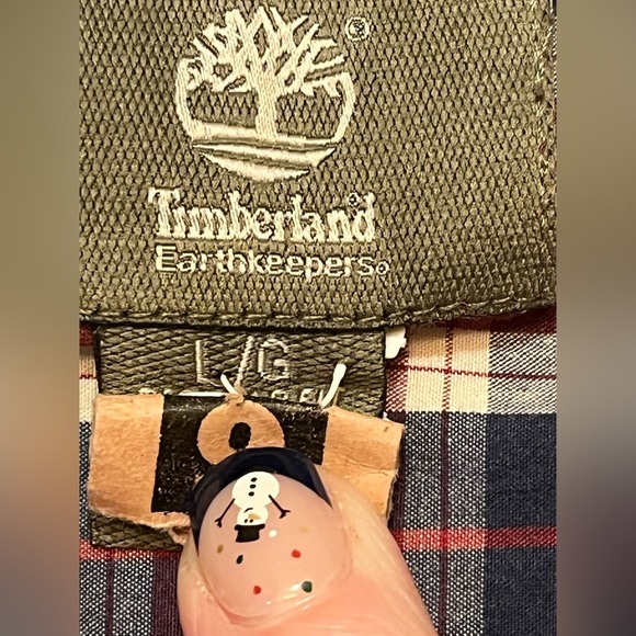 Timberland Men’s Plaid 2 Pocket Long Sleevee Oxford Shirt Regular Fit Size Large - Picture 4 of 8